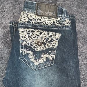 Sound girl Dark Blue Jeans